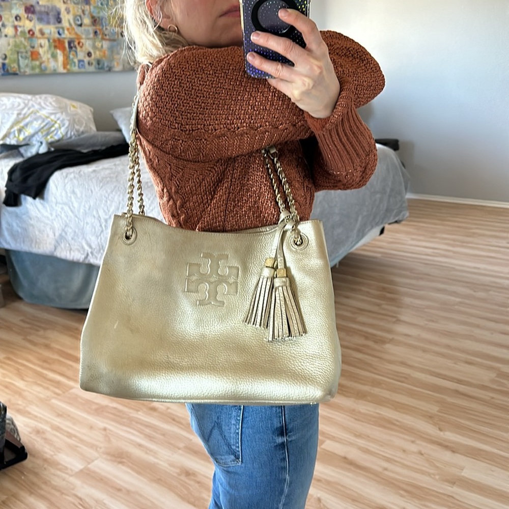 Gold Tory Burch Handbag